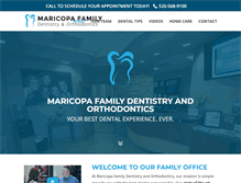 Tablet Screenshot of maricopadental.com